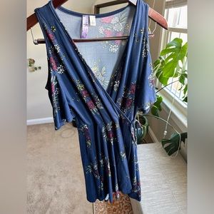 Soft Blue Wrap Dress